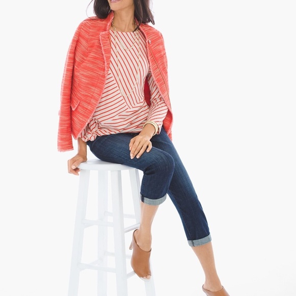 Chico's TEXTURED FRINGE JACKET - Picture 2 of 4